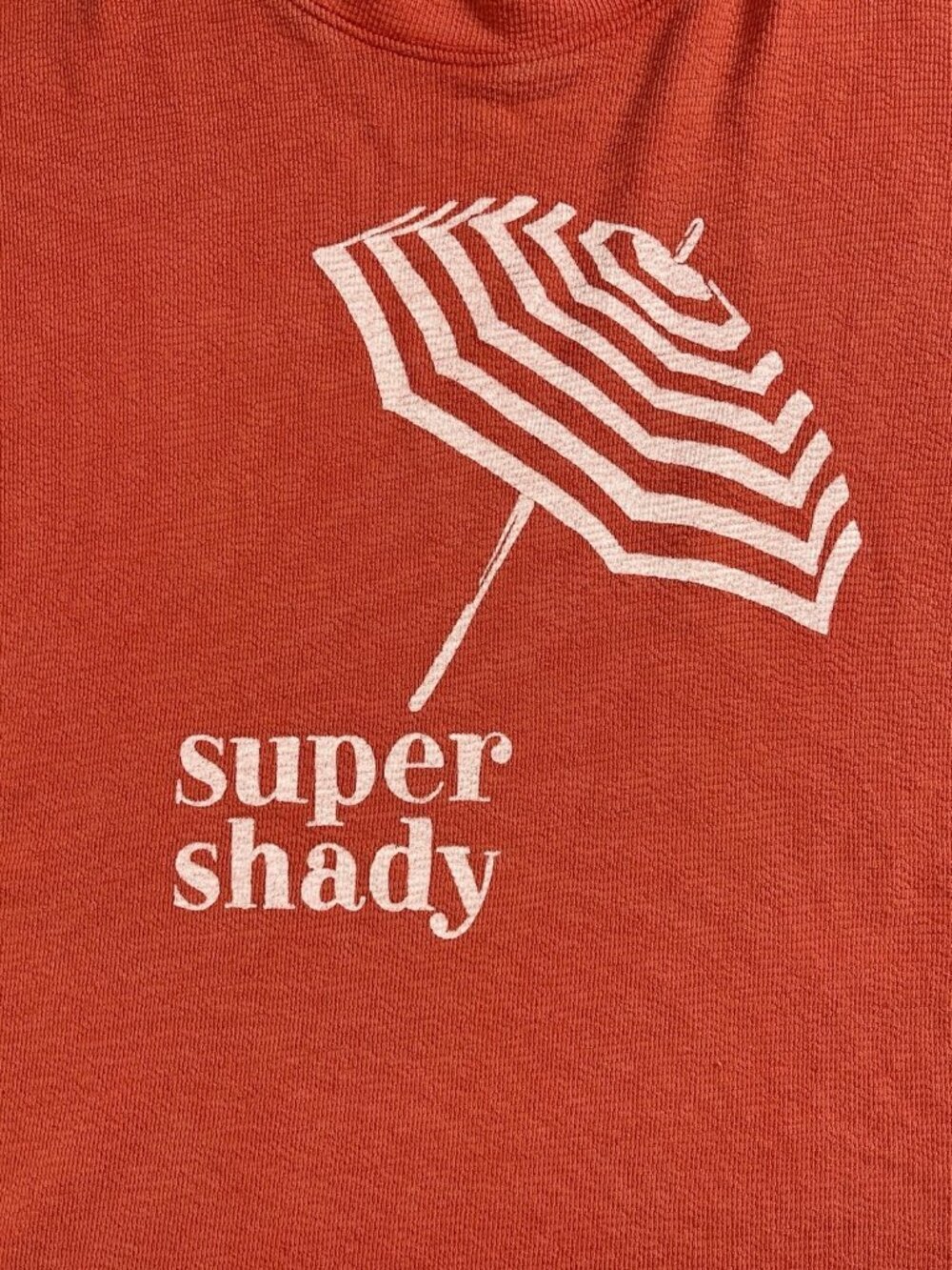 Aerie Sweatshirt Women Size M Coral "Super Shady" Crewneck Oversized Long Sleeve - Picture 4 of 8